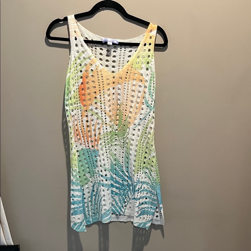 Tropical Breeze Knit Swim Coverup
